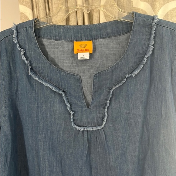 Ruby Rd. Blue Ombre Blouse - Picture 4 of 7